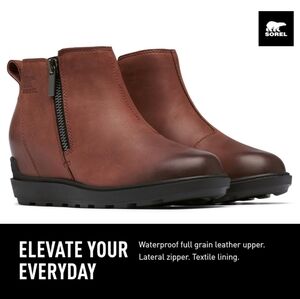 Sorel Women's Evie II Zip Platform Waterproof Spice Size 11